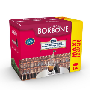 BORBONE CAPSULE MONODOSE DI CAFFE' MISCELA NOBILE BLU COMPATIBILI MACCHINE LAVAZZA A MODO MIO - 120PZ