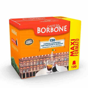 BORBONE CAPSULE MONODOSE DI CAFFE' MISCELA DECISA NERA COMPATIBILI MACCHINE NESPRESSO - 120PZ