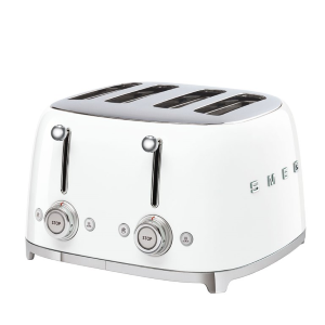 SMEG TOSTAPANE TSF03WHEU - 4x SLOT - ESTETICA 50'S STYLE - BIANCO LUCIDO